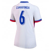 Maglia Calcio Francia Eduardo Camavinga #6 Seconda Divisa Donna Europei 2024 Manica Corta